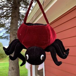Trick or Treat! Cute spider plush treat bucket.
